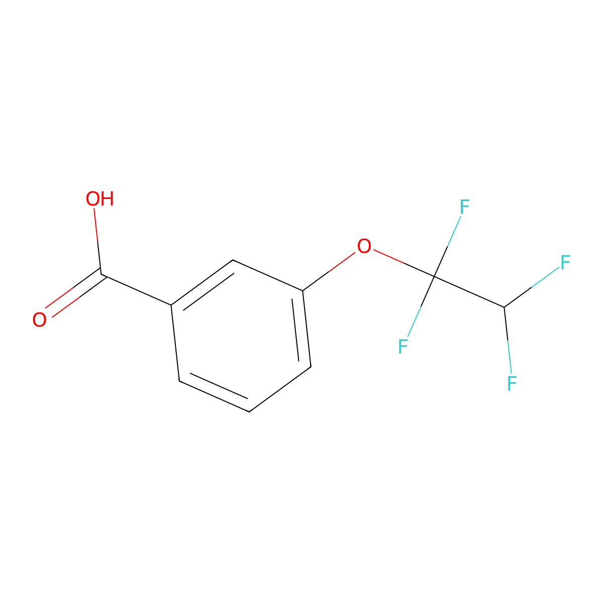 3-(1,1,2,2-Tetrafluoroethoxy)benzoic acid molecular structure, CAS 70126-48-6