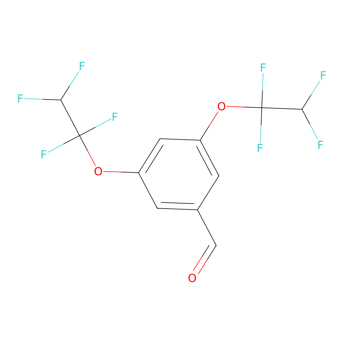 3,5-Bis(1,1,2,2-tetrafluoroethoxy)benzaldehyde molecular structure, CAS 70126-54-4