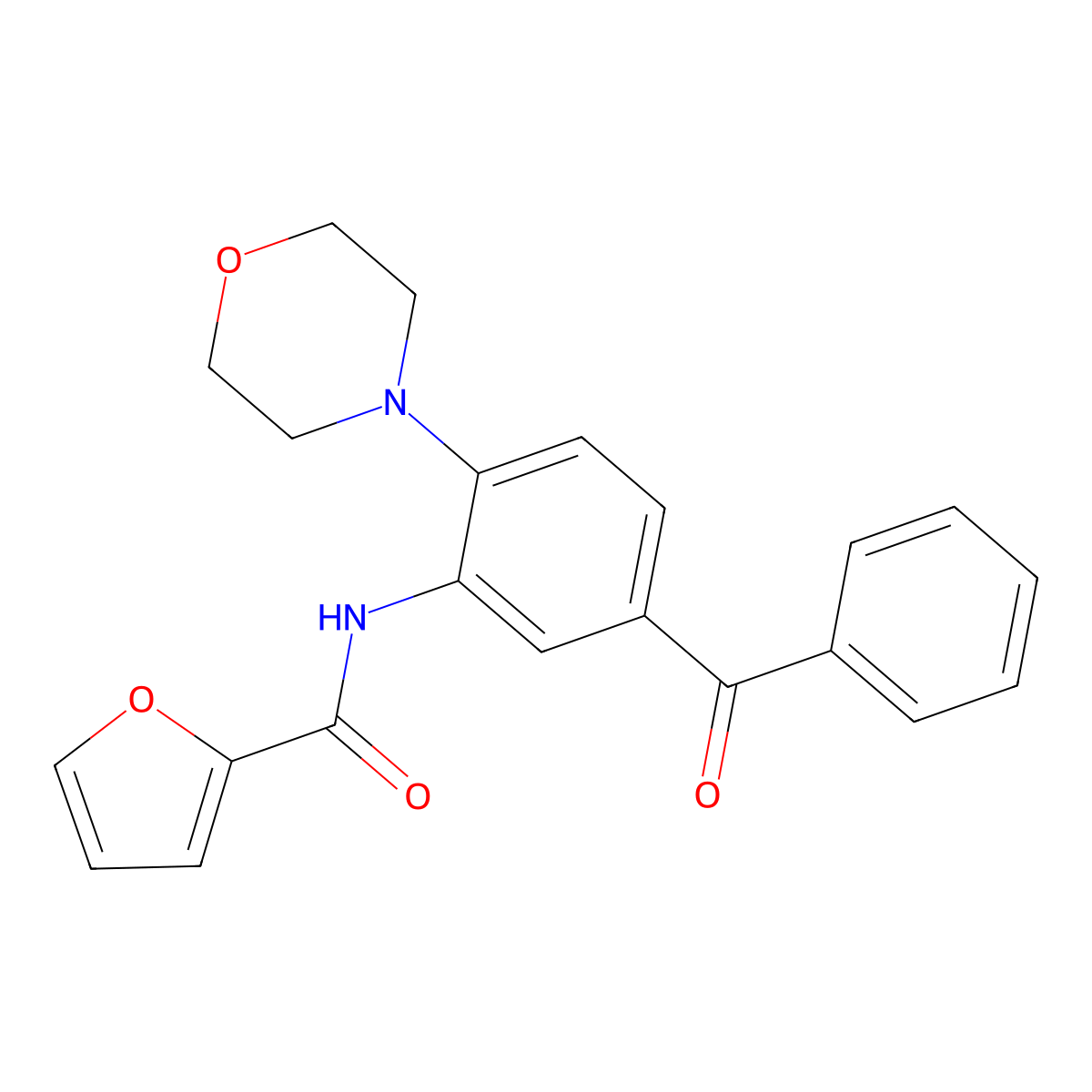N-[5-benzoyl-2-(4-morpholinyl)phenyl]-2-furamide molecular structure, CAS 701260-16-4