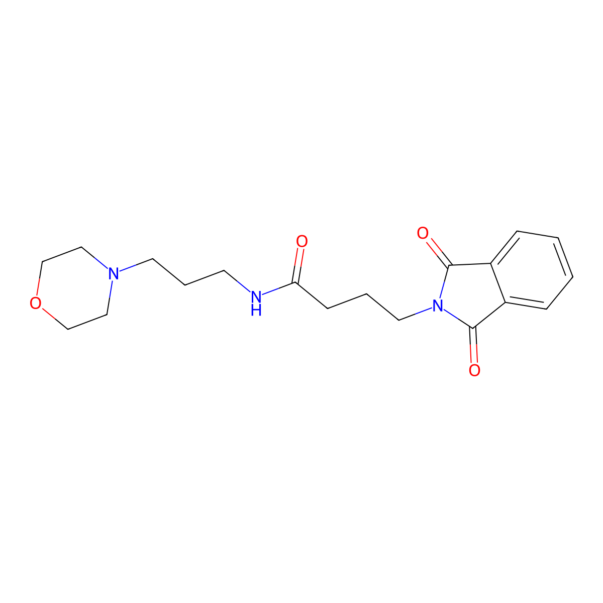 4-(1,3-dioxoisoindol-2-yl)-N-(3-morpholin-4-ylpropyl)butanamide molecular structure, CAS 701260-51-7