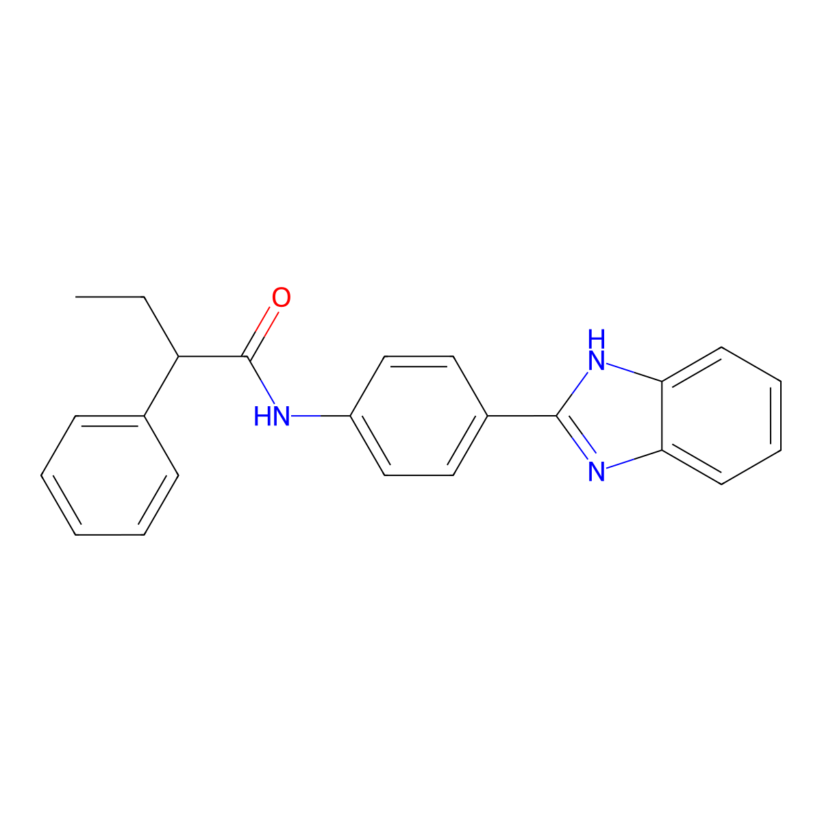 N-[4-(1H-benzimidazol-2-yl)phenyl]-2-phenylbutanamide molecular structure, CAS 701260-53-9