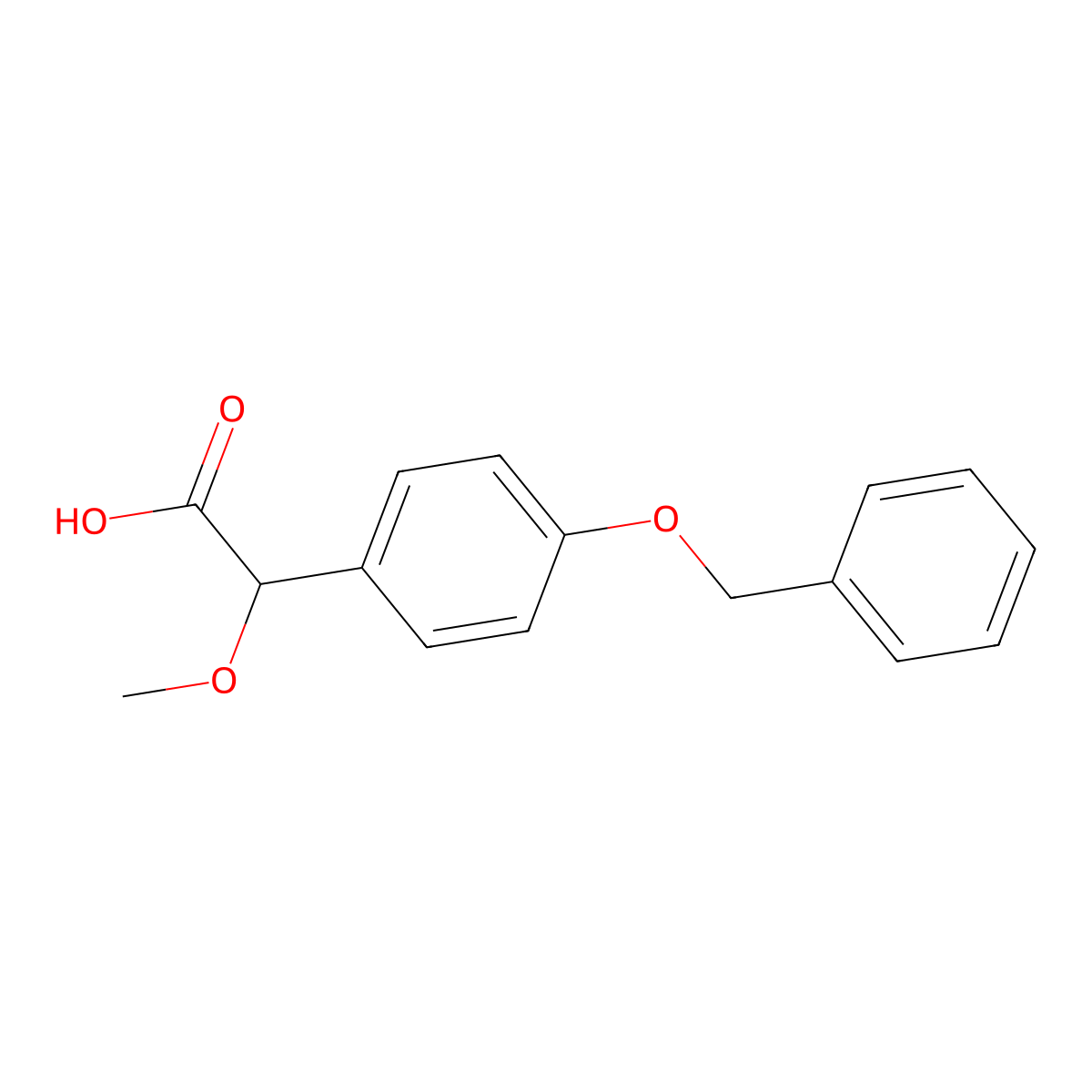 2-[4-(Benzyloxy)phenyl]-2-methoxyacetic acid molecular structure, CAS 701263-32-3