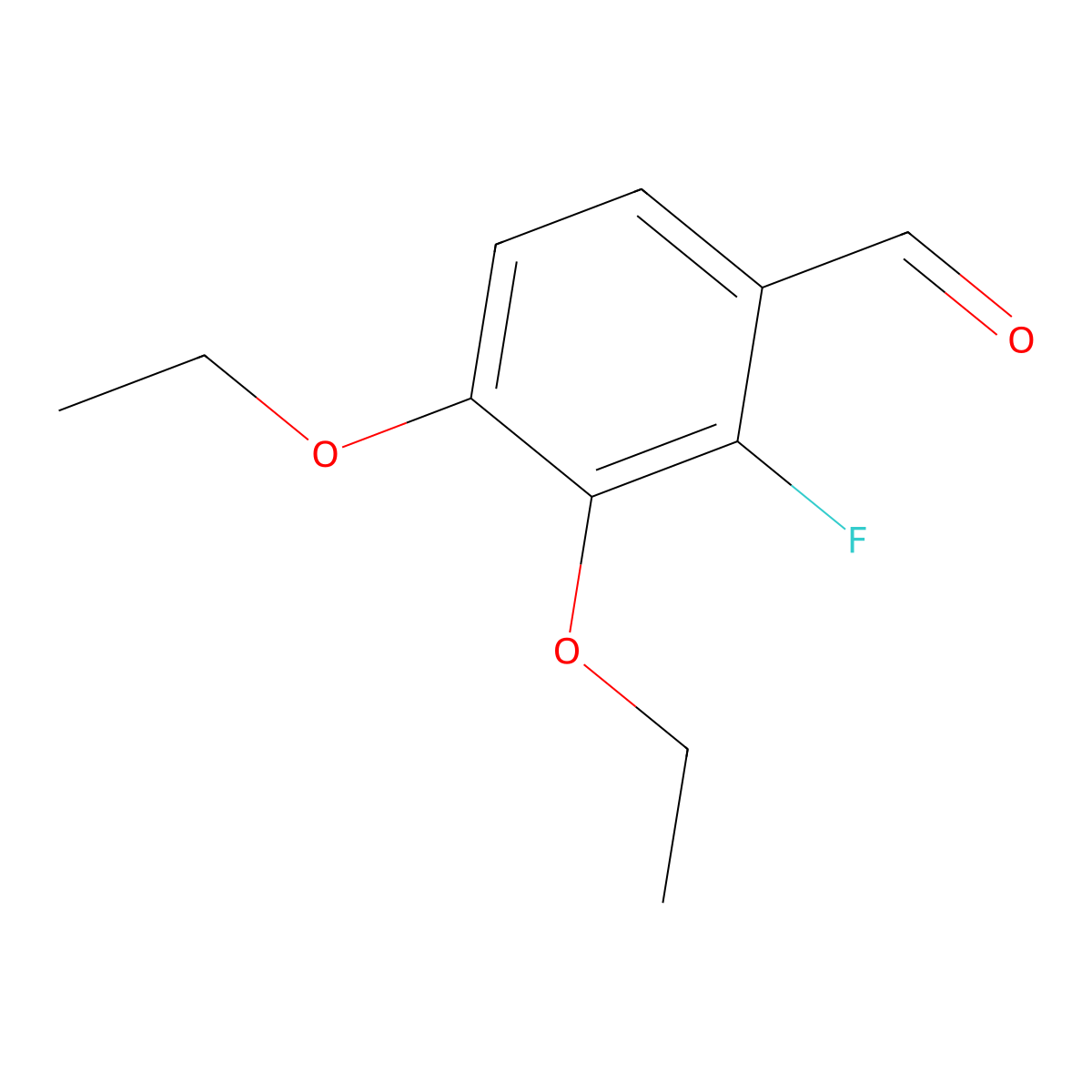 3,4-Diethoxy-2-fluorobenzaldehyde molecular structure, CAS 701263-96-9