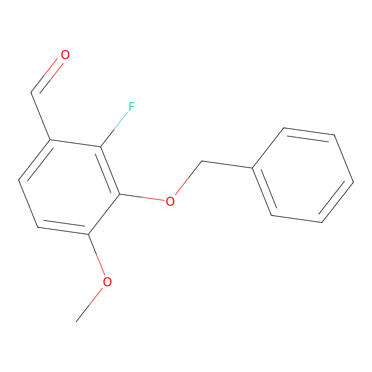3-(Benzyloxy)-2-fluoro-4-methoxybenzaldehyde molecular structure, CAS 701268-62-4