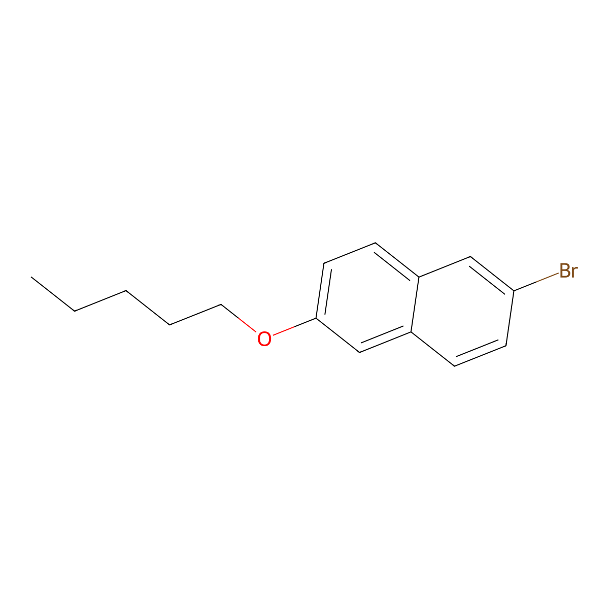 2-Bromo-6-(pentyloxy)naphthalene molecular structure, CAS 701269-17-2