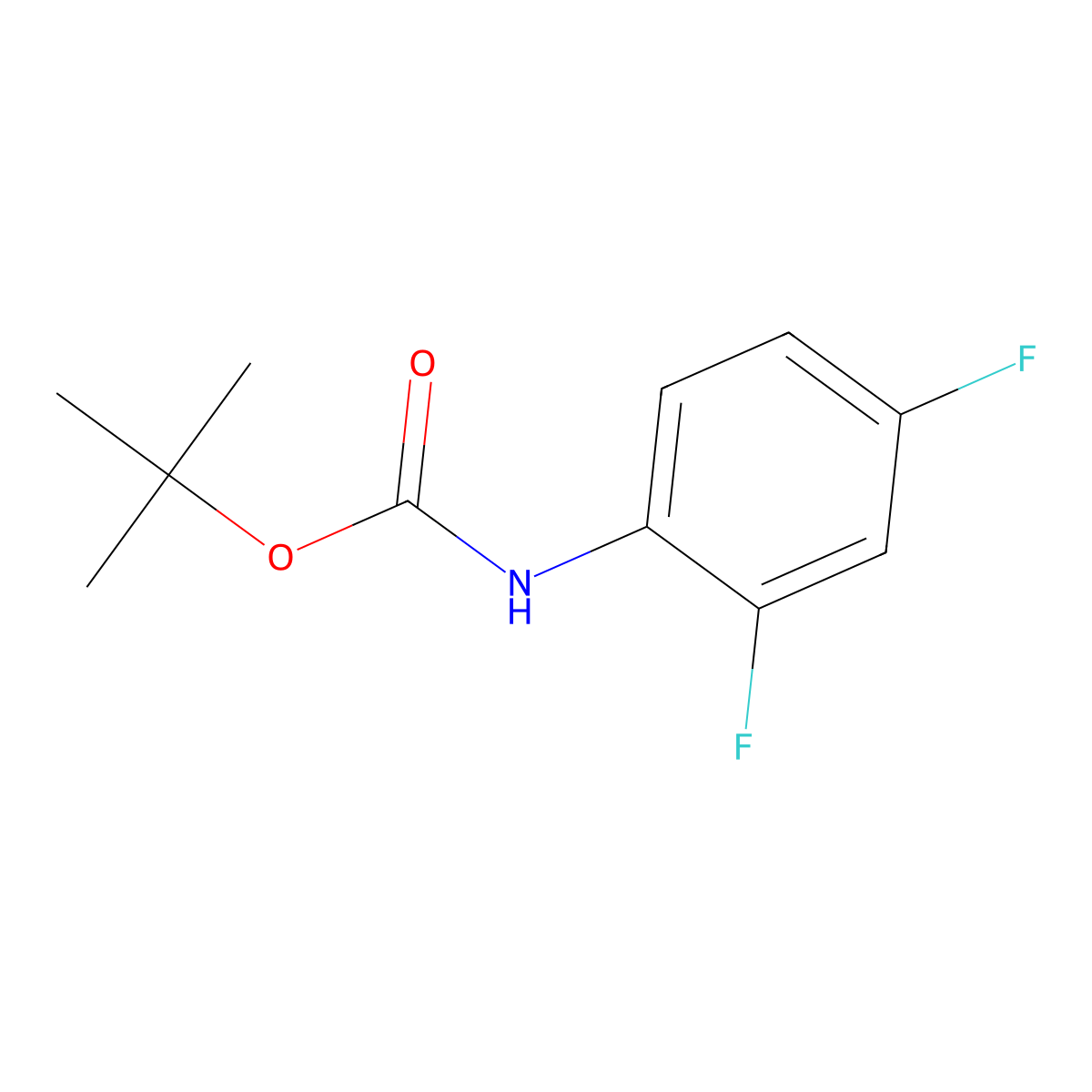 Tert-butyl (2,4-difluorophenyl)carbamate molecular structure, CAS 701269-21-8
