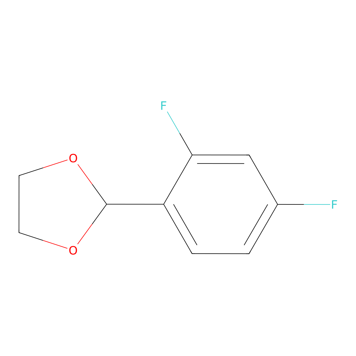 2-(2,4-Difluorophenyl)-1,3-dioxolane molecular structure, CAS 701269-35-4