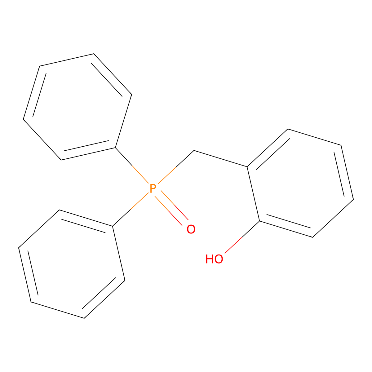 2-((Diphenylphosphoroso)methyl)phenol molecular structure, CAS 70127-50-3
