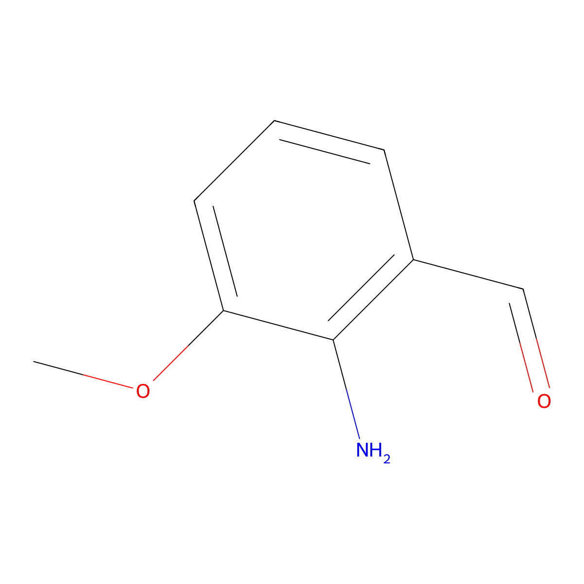 2-Amino-3-methoxybenzaldehyde molecular structure, CAS 70127-96-7