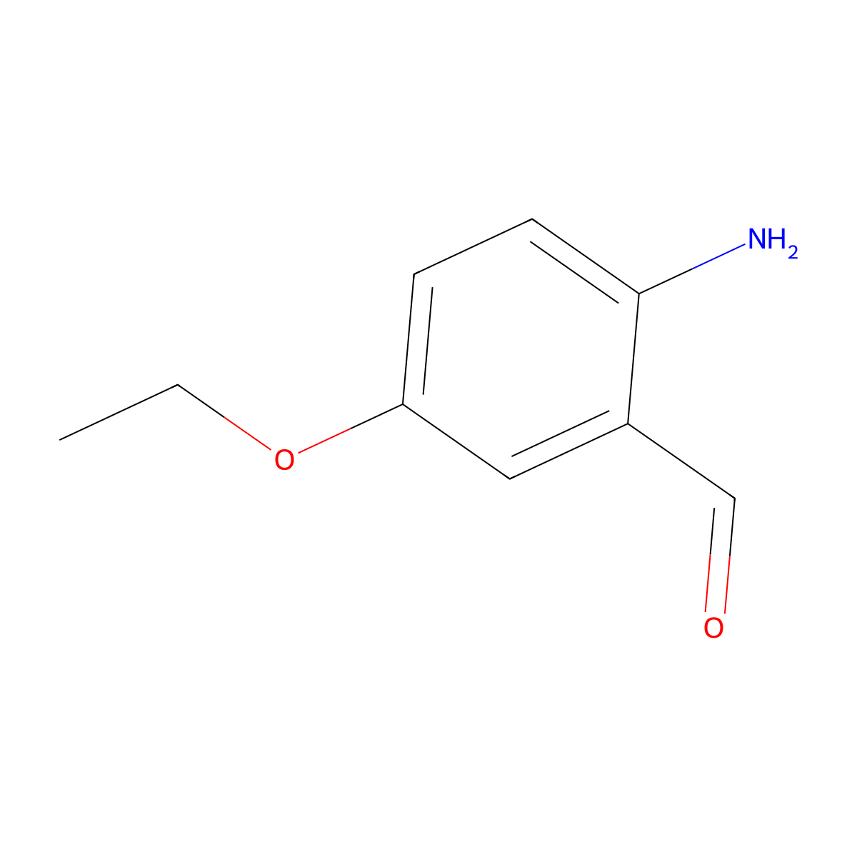 2-Amino-5-ethoxybenzaldehyde molecular structure, CAS 70127-97-8