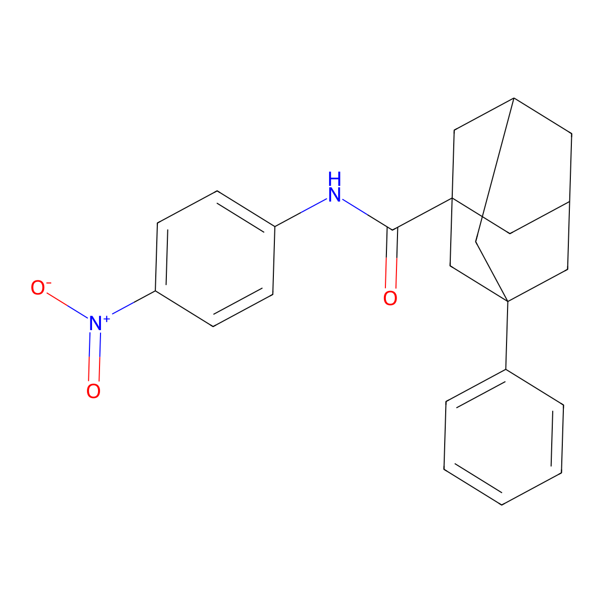 N-(4-nitrophenyl)-3-phenyladamantane-1-carboxamide molecular structure, CAS 701272-29-9