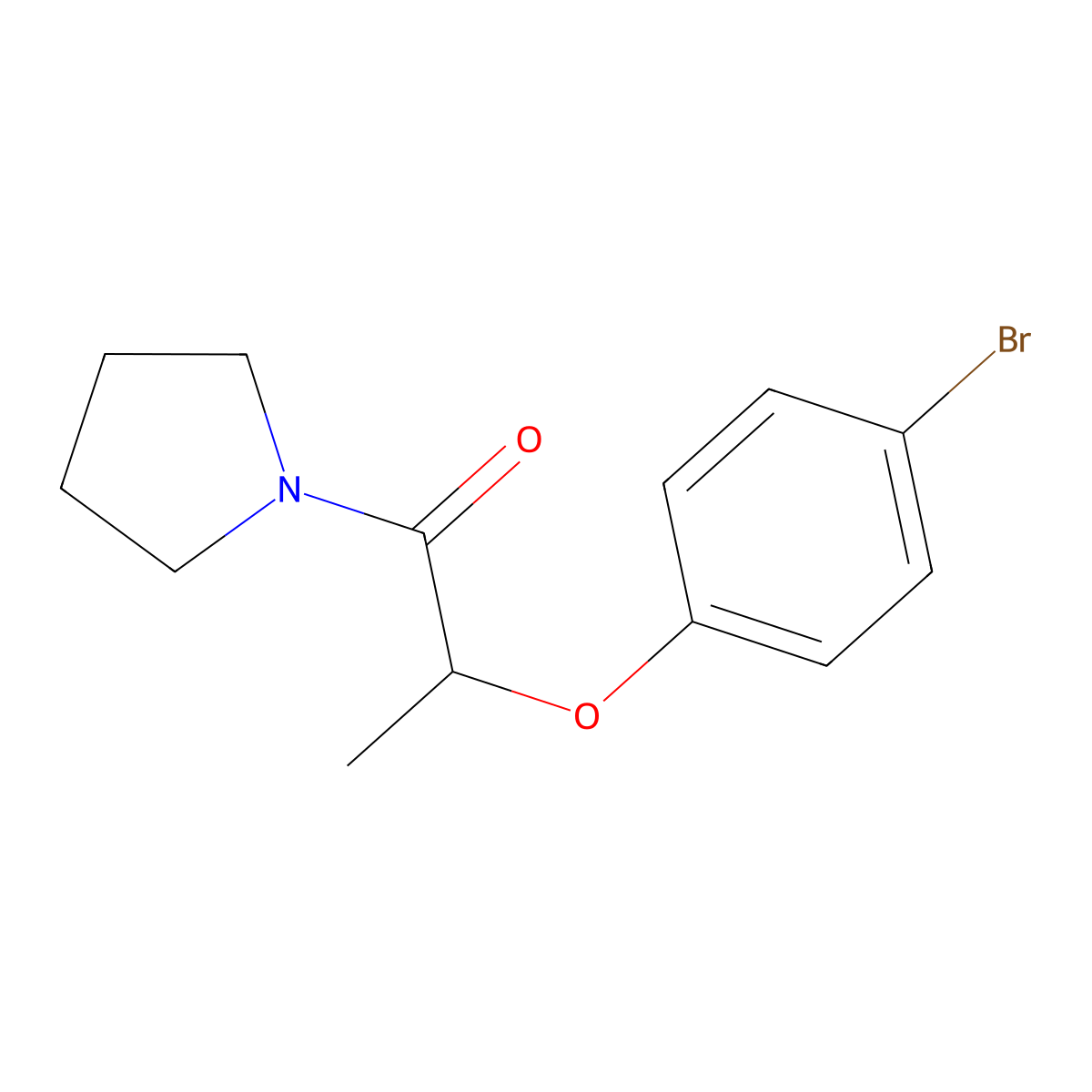 2-(4-Bromophenoxy)-1-(pyrrolidin-1-yl)propan-1-one molecular structure, CAS 701272-96-0
