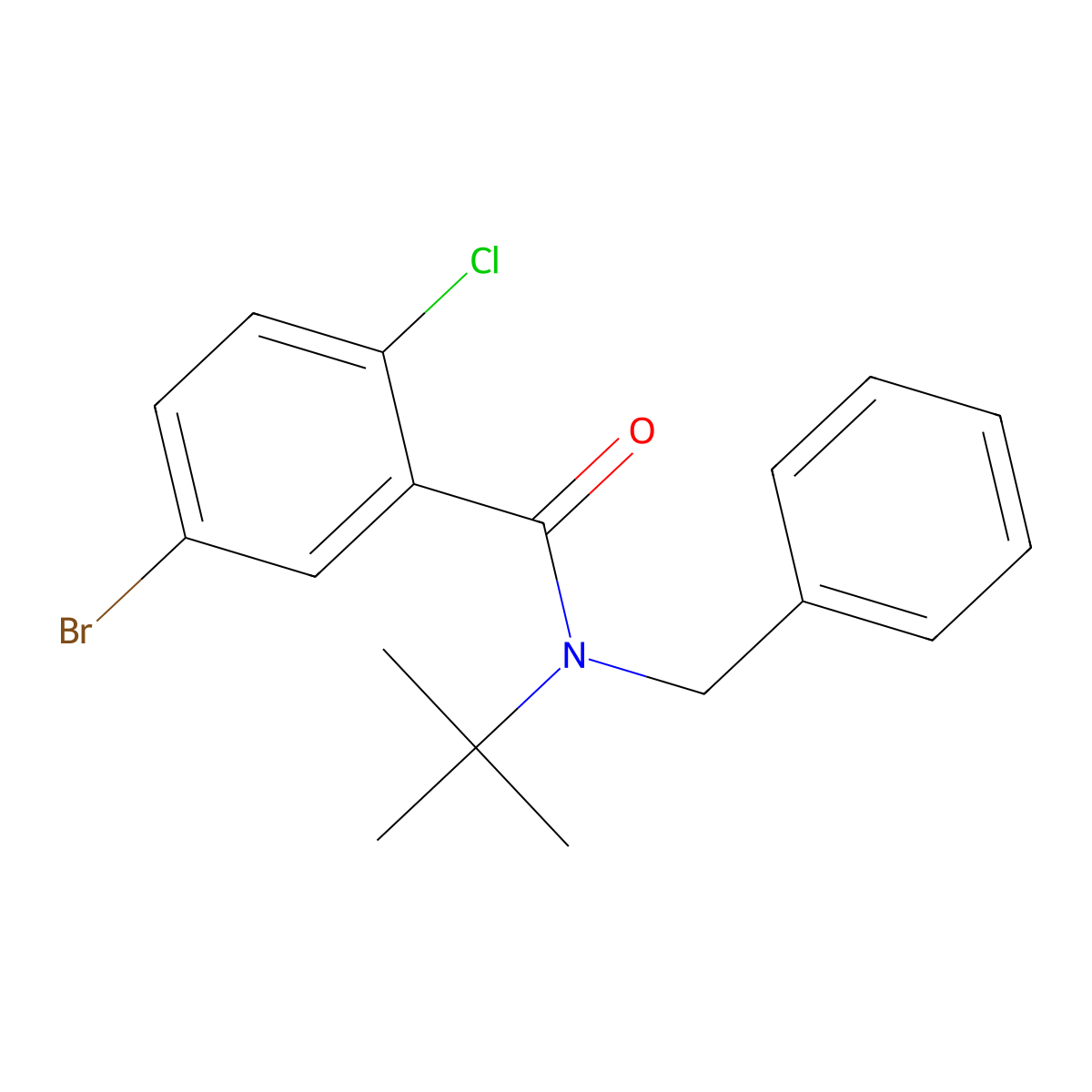 N-benzyl-5-bromo-N-tert-butyl-2-chlorobenzamide molecular structure, CAS 701273-05-4