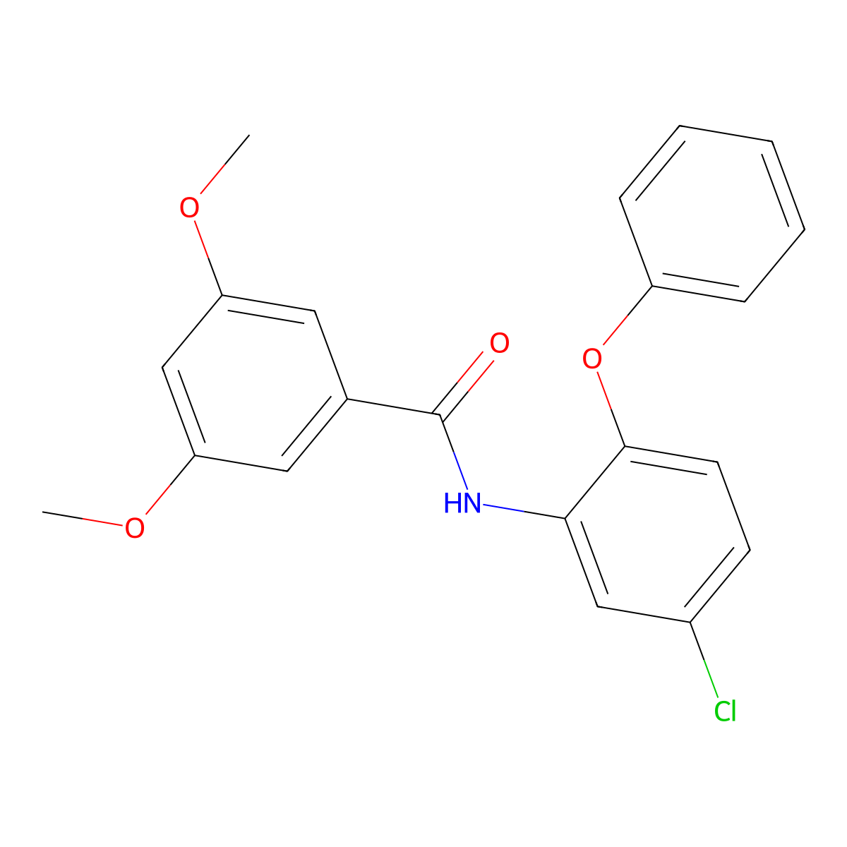 N-(5-chloro-2-phenoxyphenyl)-3,5-dimethoxybenzamide molecular structure, CAS 701273-39-4