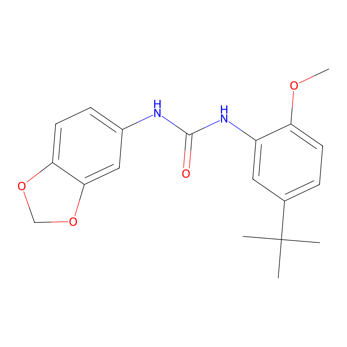 1-(1,3-Benzodioxol-5-yl)-3-(5-tert-butyl-2-methoxyphenyl)urea molecular structure, CAS 701273-92-9
