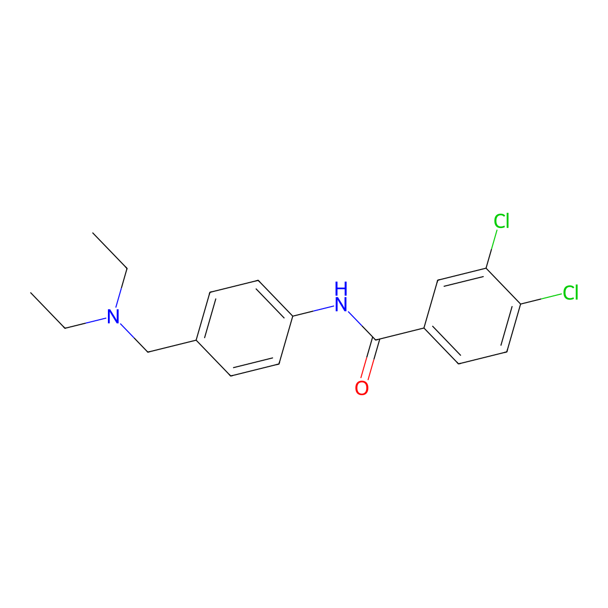 3,4-dichloro-N-[4-(diethylaminomethyl)phenyl]benzamide molecular structure, CAS 701274-31-9
