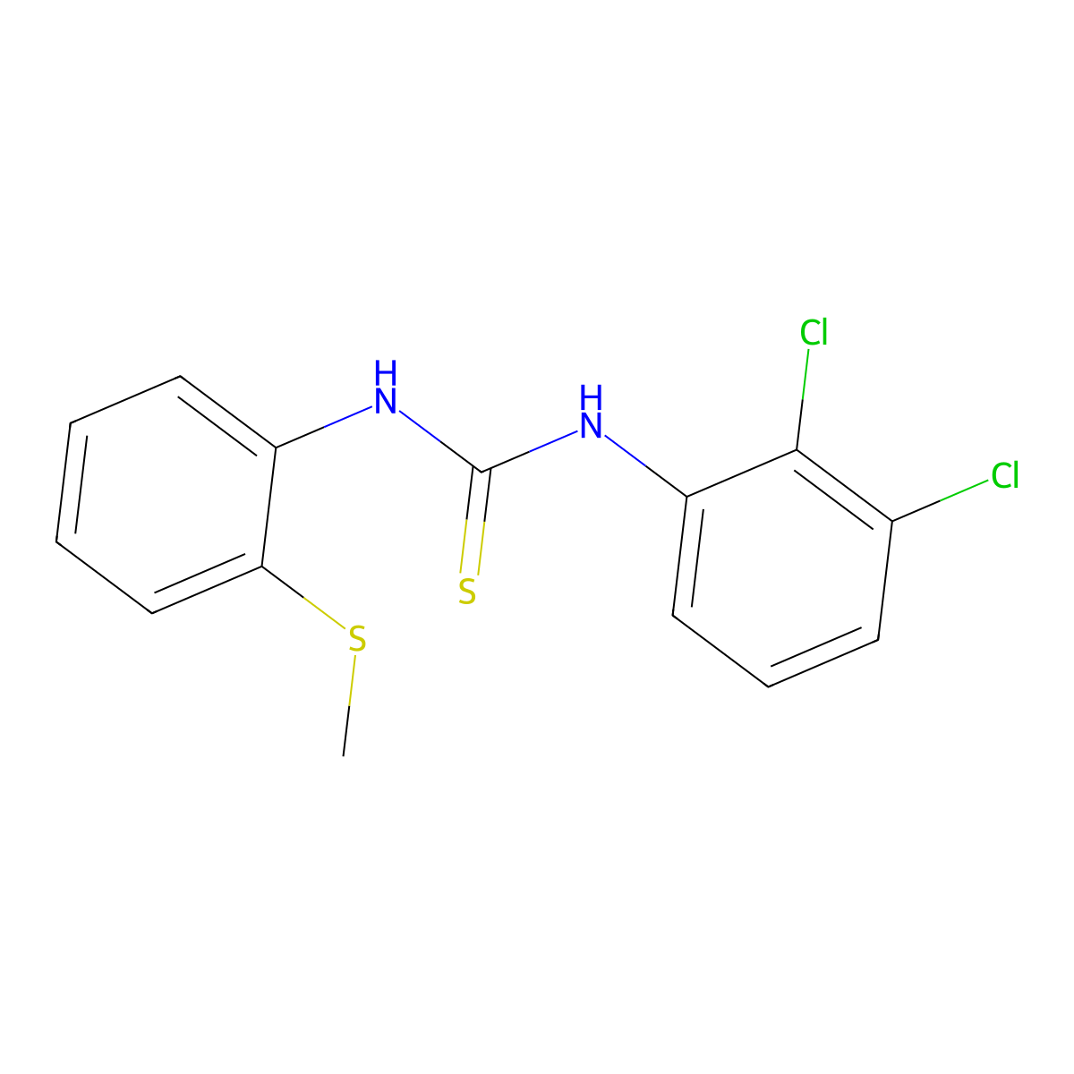 1-(2,3-Dichlorophenyl)-3-(2-methylsulfanylphenyl)thiourea molecular structure, CAS 701274-85-3