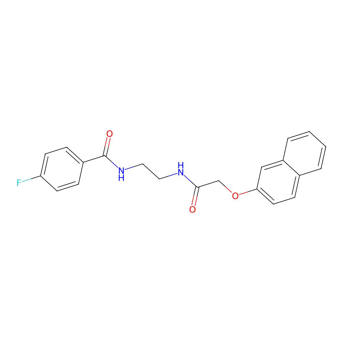 4-fluoro-N-(2-{[(naphthalen-2-yloxy)acetyl]amino}ethyl)benzamide molecular structure, CAS 701275-10-7