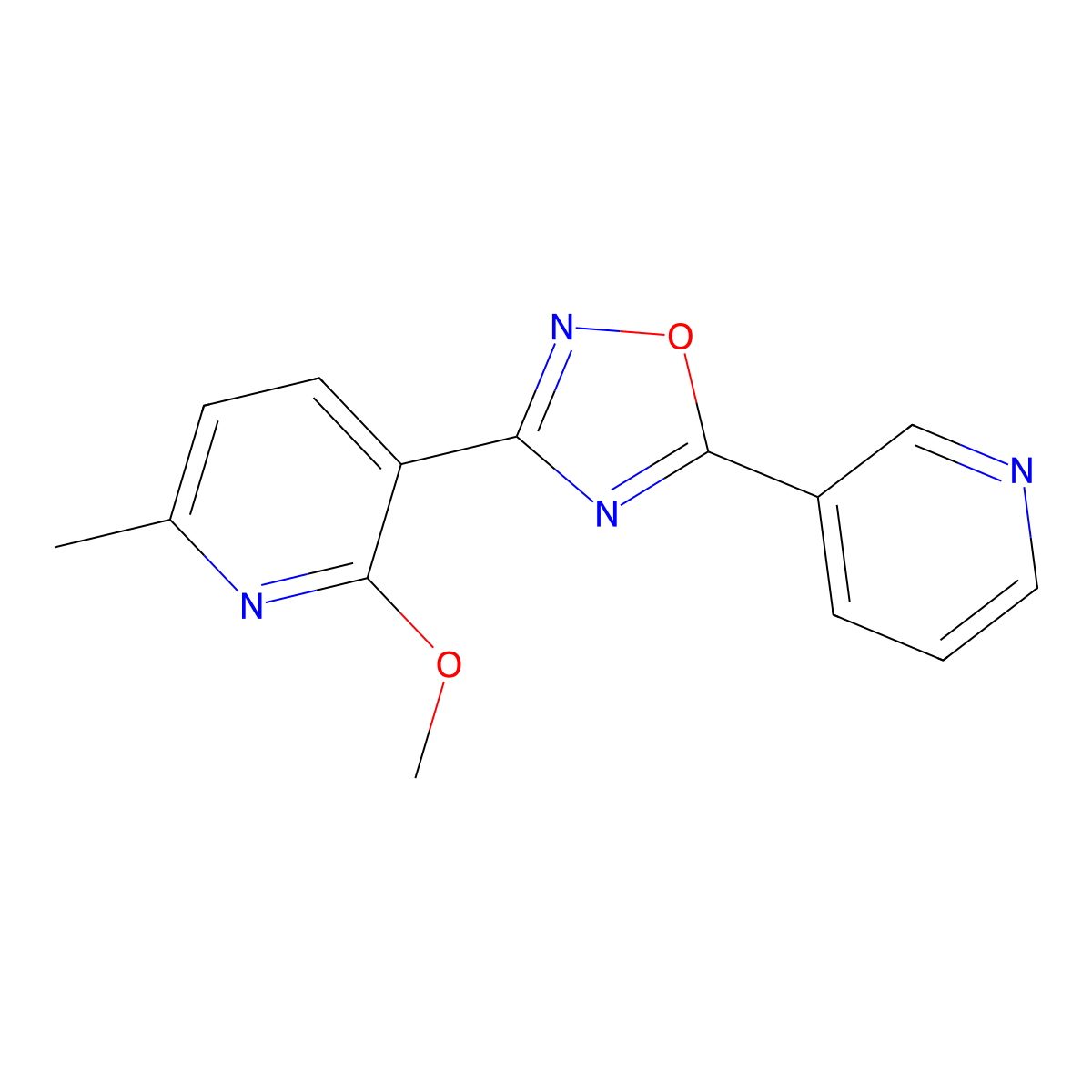 3-(2-Methoxy-6-methylpyridin-3-yl)-5-pyridin-3-yl-1,2,4-oxadiazole molecular structure, CAS 701275-32-3