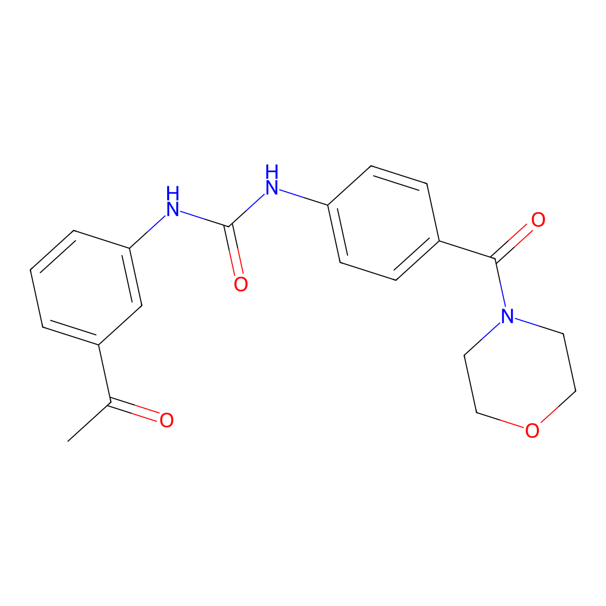 1-(3-Acetylphenyl)-3-[4-(morpholine-4-carbonyl)phenyl]urea molecular structure, CAS 701275-52-7