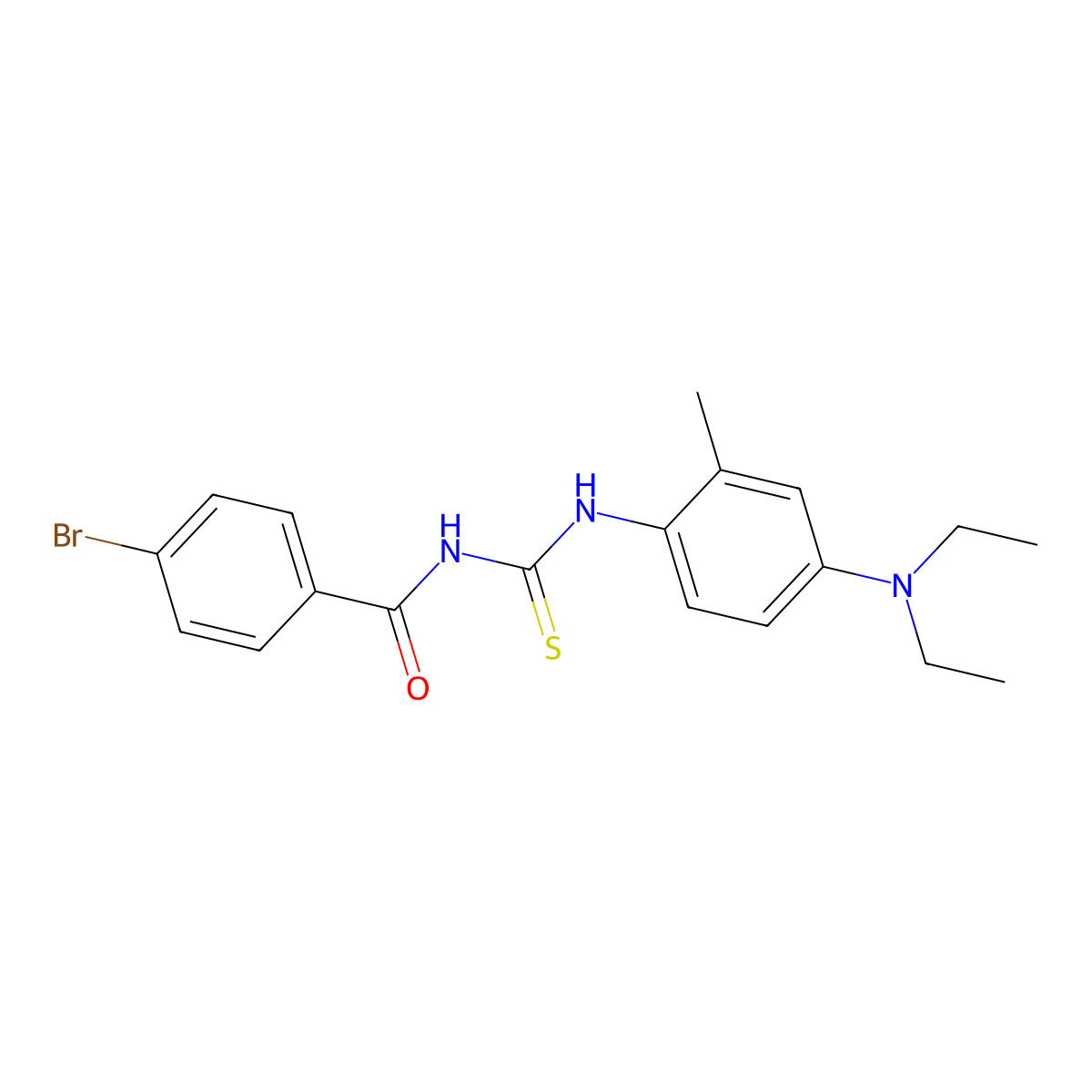 4-bromo-N-[[4-(diethylamino)-2-methylphenyl]carbamothioyl]benzamide molecular structure, CAS 701275-63-0