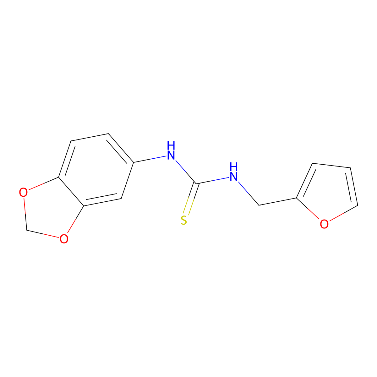 1-(1,3-Benzodioxol-5-yl)-3-(furan-2-ylmethyl)thiourea molecular structure, CAS 701276-16-6