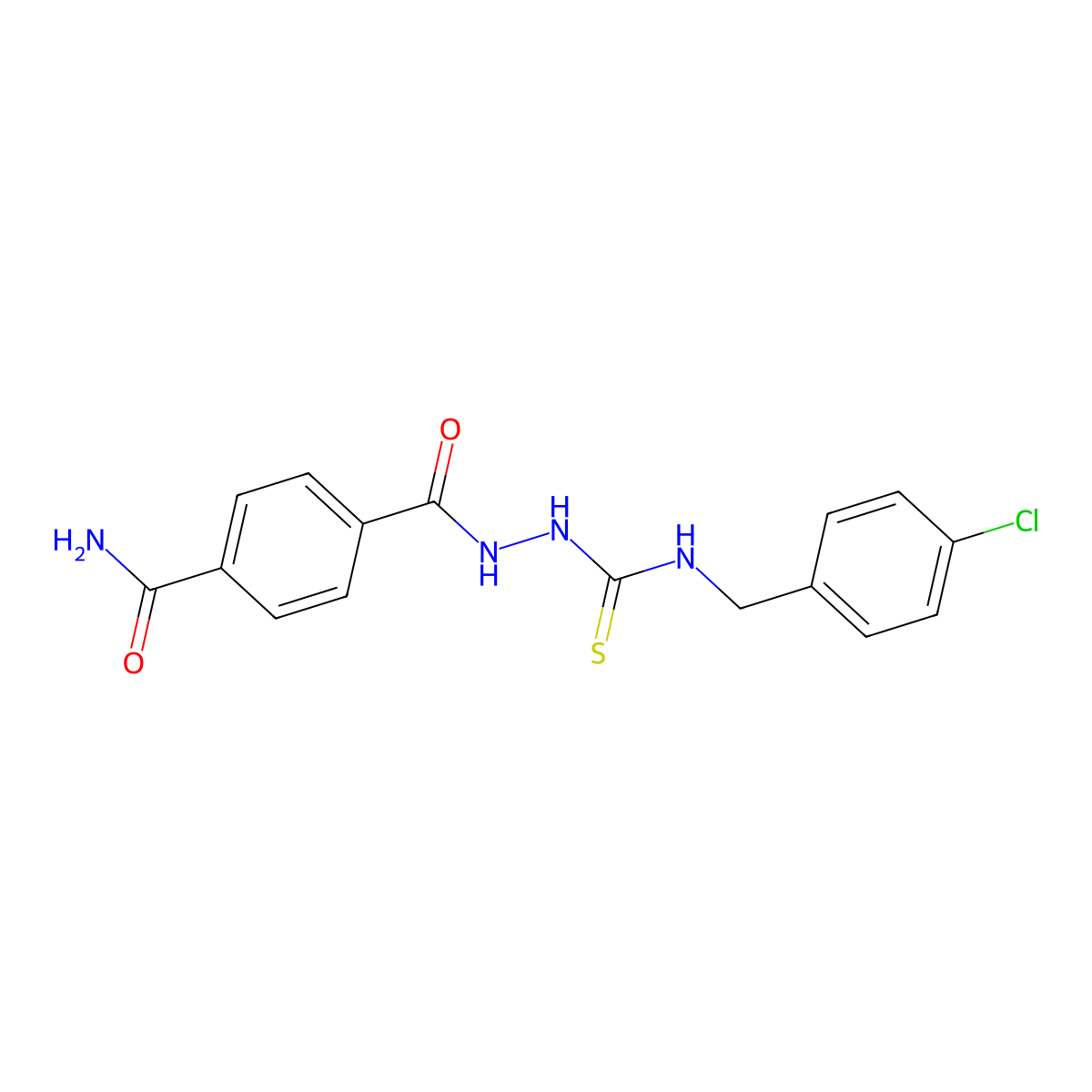 4-[[(4-Chlorophenyl)methylcarbamothioylamino]carbamoyl]benzamide molecular structure, CAS 701276-21-3