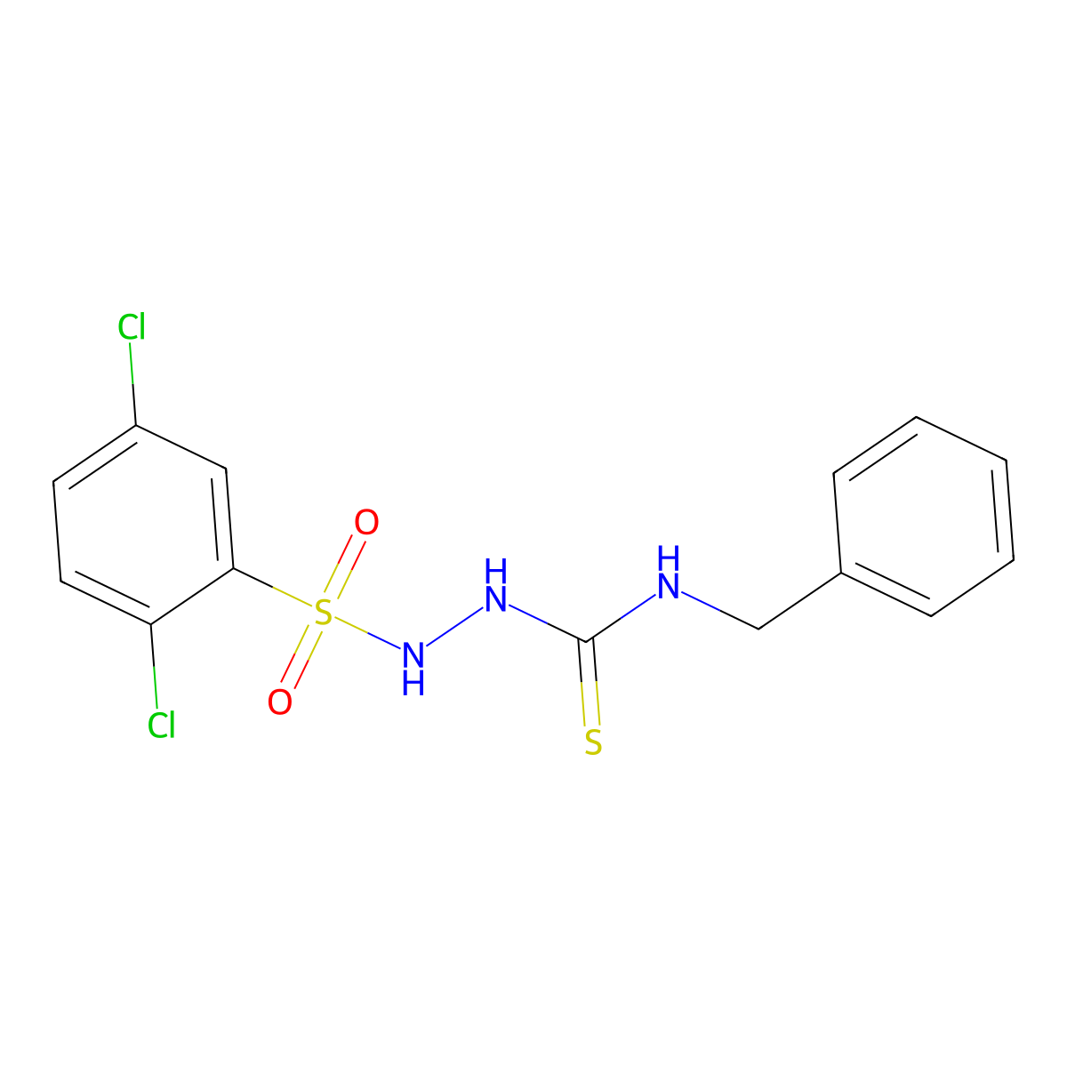 1-Benzyl-3-[(2,5-dichlorophenyl)sulfonylamino]thiourea molecular structure, CAS 701276-22-4