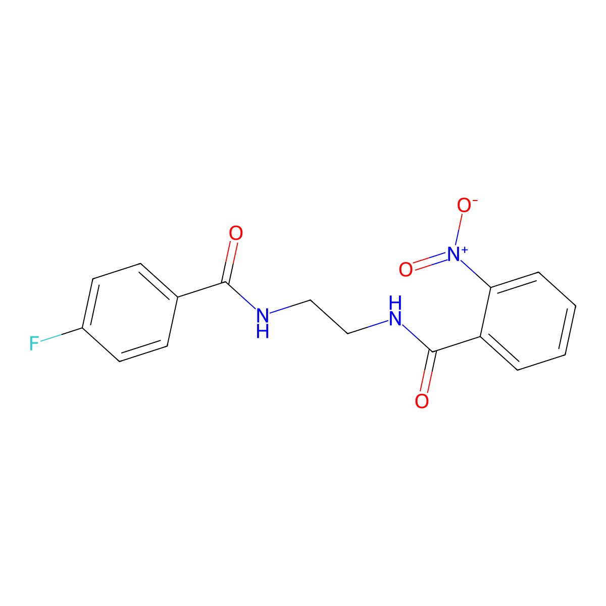 N-[2-[(4-fluorobenzoyl)amino]ethyl]-2-nitrobenzamide molecular structure, CAS 701279-45-0