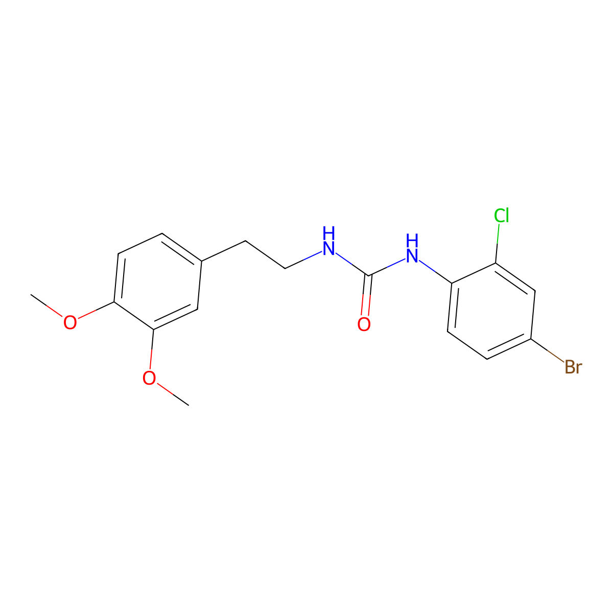1-(4-Bromo-2-chlorophenyl)-3-[2-(3,4-dimethoxyphenyl)ethyl]urea molecular structure, CAS 701279-92-7