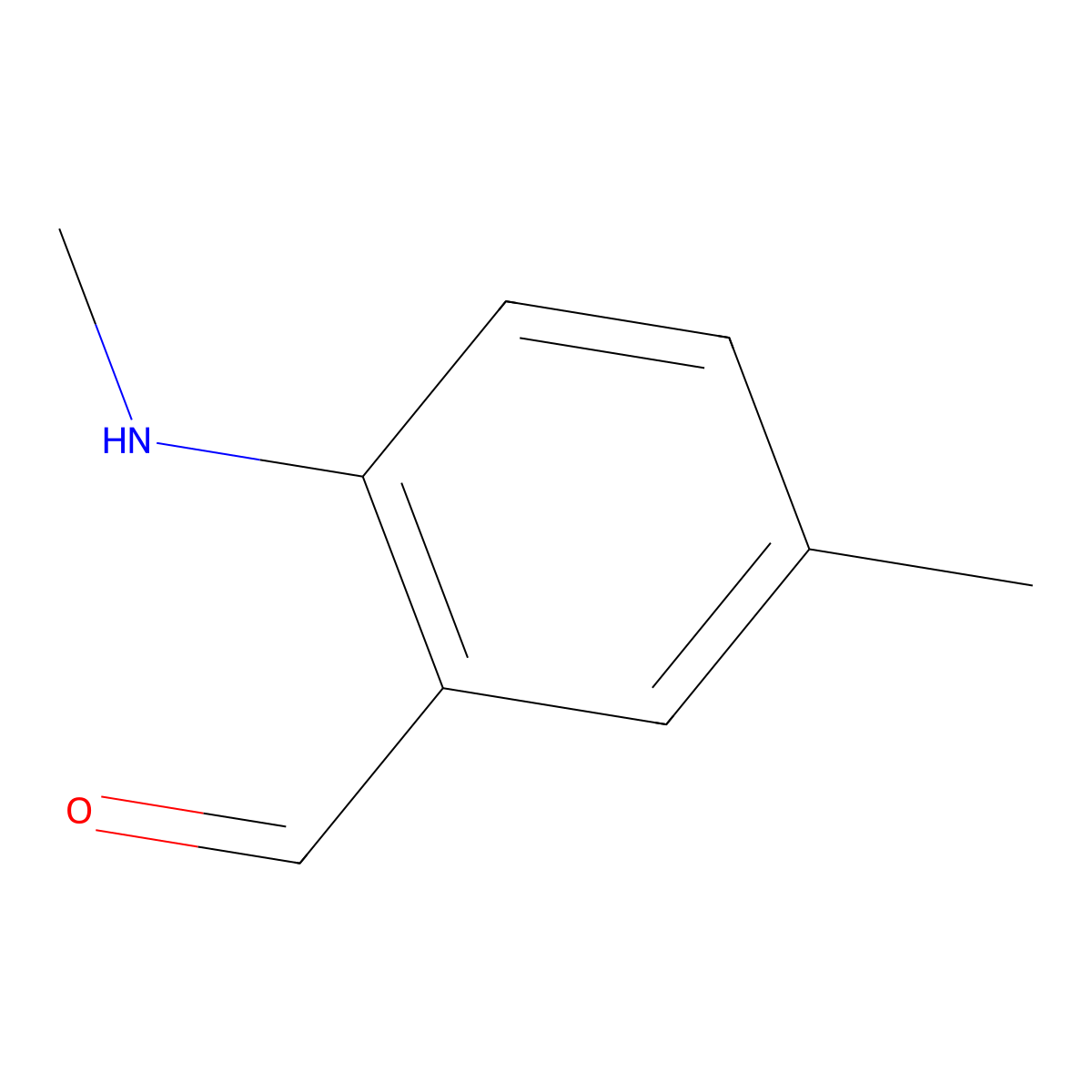 5-Methyl-2-(methylamino)benzaldehyde molecular structure, CAS 70128-09-5