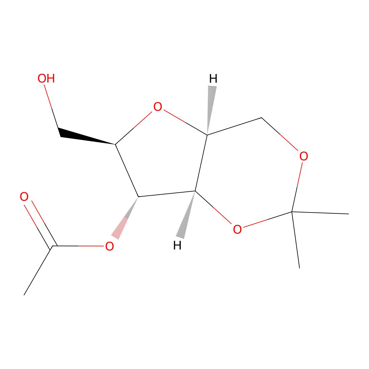4-O-Acetyl-2,5-anhydro-1,3-O-isopropylidene-D-glucitol molecular structure, CAS 70128-28-8