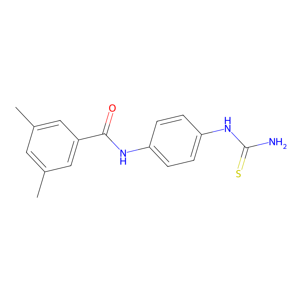 N-[4-(carbamothioylamino)phenyl]-3,5-dimethylbenzamide molecular structure, CAS 701280-18-4