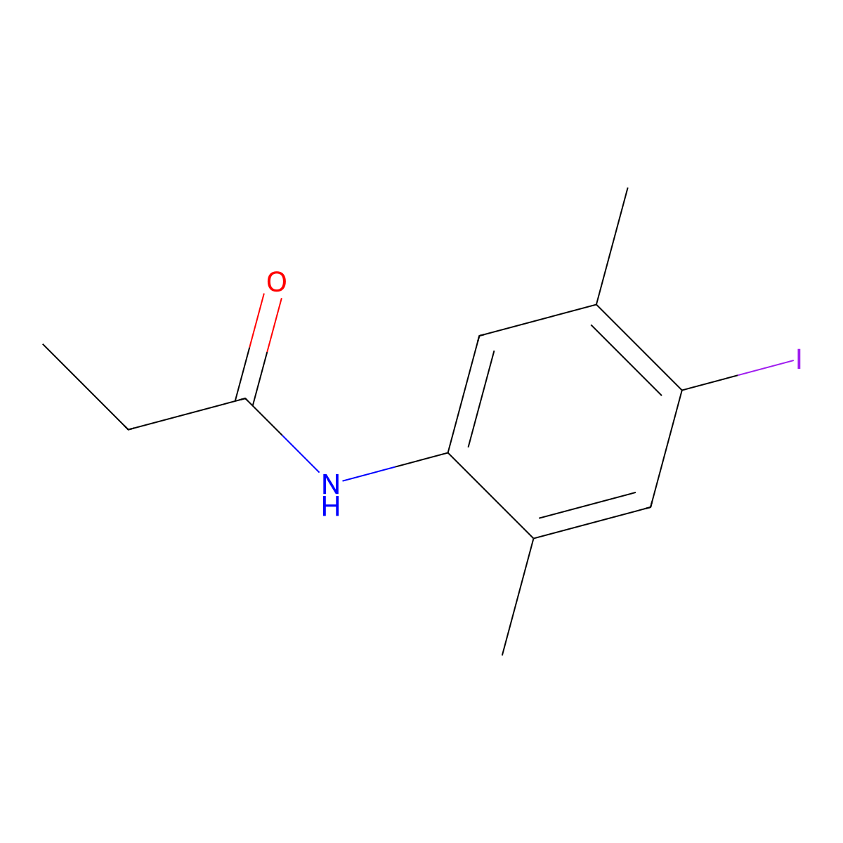 N-(4-iodo-2,5-dimethylphenyl)propanamide molecular structure, CAS 701280-85-5