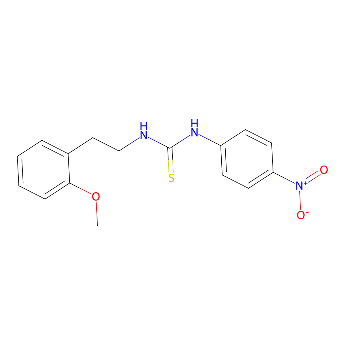 1-[2-(2-Methoxyphenyl)ethyl]-3-(4-nitrophenyl)thiourea molecular structure, CAS 701281-23-4