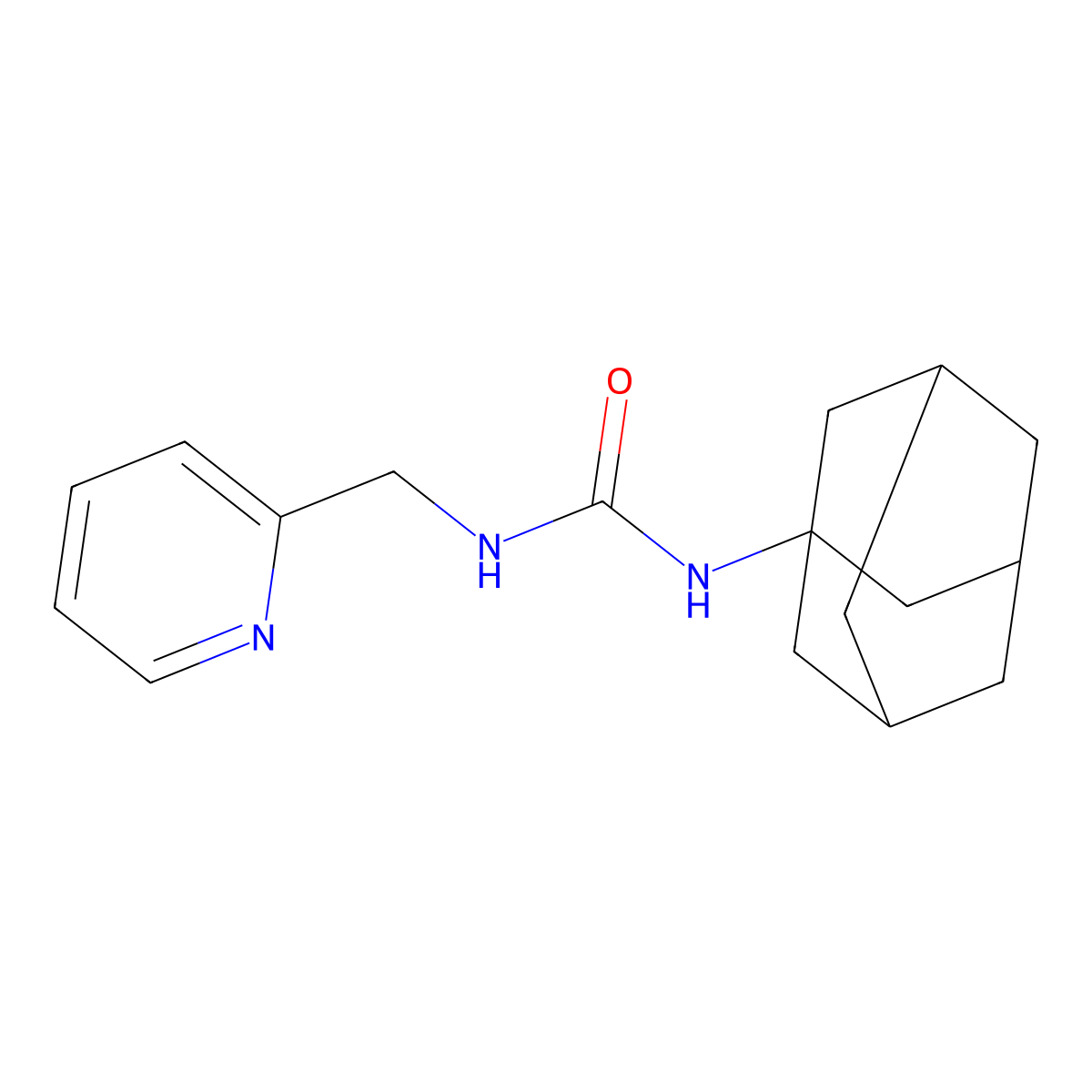 1-(1-Adamantyl)-3-(pyridin-2-ylmethyl)urea molecular structure, CAS 701281-59-6