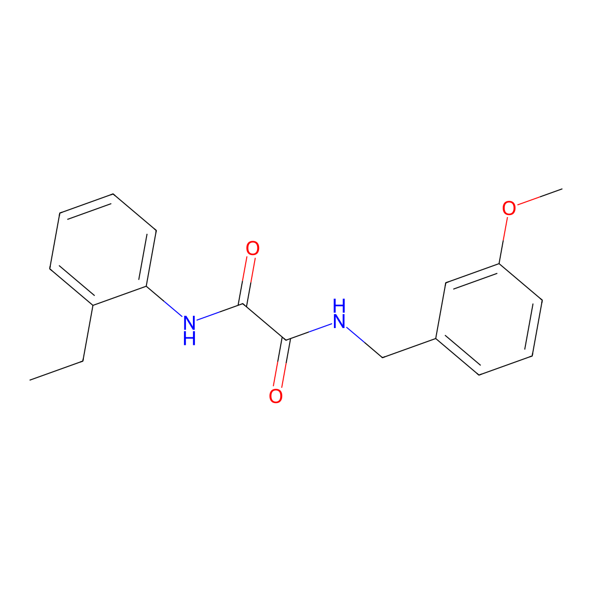 N1-(2-ethylphenyl)-N2-(3-methoxybenzyl)oxalamide molecular structure, CAS 701281-65-4