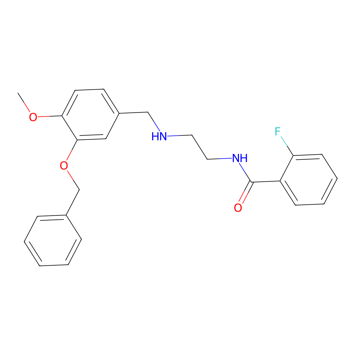 N-(2-{[3-(benzyloxy)-4-methoxybenzyl]amino}ethyl)-2-fluorobenzamide molecular structure, CAS 701281-69-8