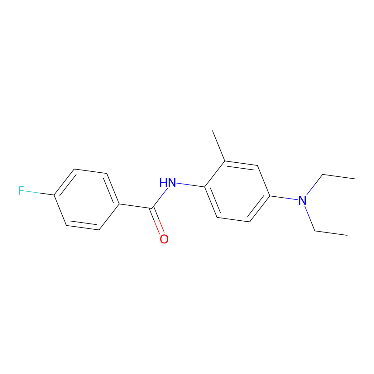 N-[4-(diethylamino)-2-methylphenyl]-4-fluorobenzamide molecular structure, CAS 701281-91-6
