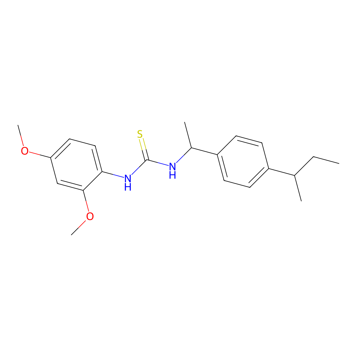 1-[1-(4-Butan-2-ylphenyl)ethyl]-3-(2,4-dimethoxyphenyl)thiourea molecular structure, CAS 701282-04-4