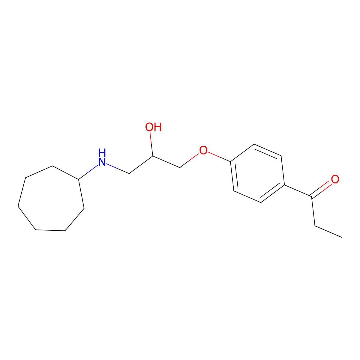 1-{4-[3-(Cycloheptylamino)-2-hydroxypropoxy]phenyl}propan-1-one molecular structure, CAS 701282-15-7