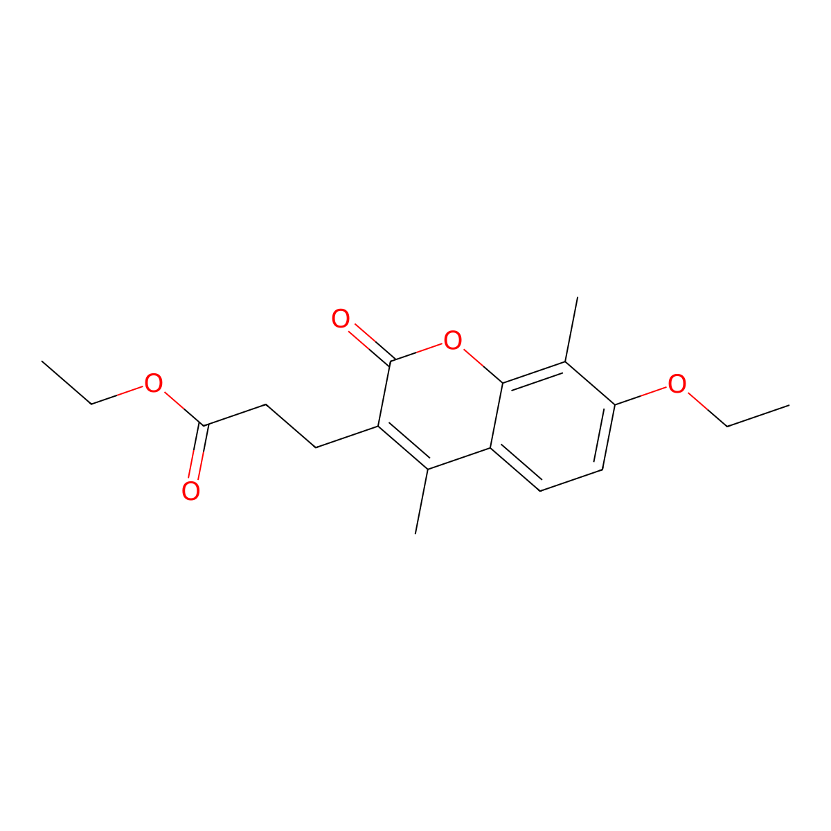 ethyl 3-(7-ethoxy-4,8-dimethyl-2-oxo-2H-chromen-3-yl)propanoate molecular structure, CAS 701282-31-7