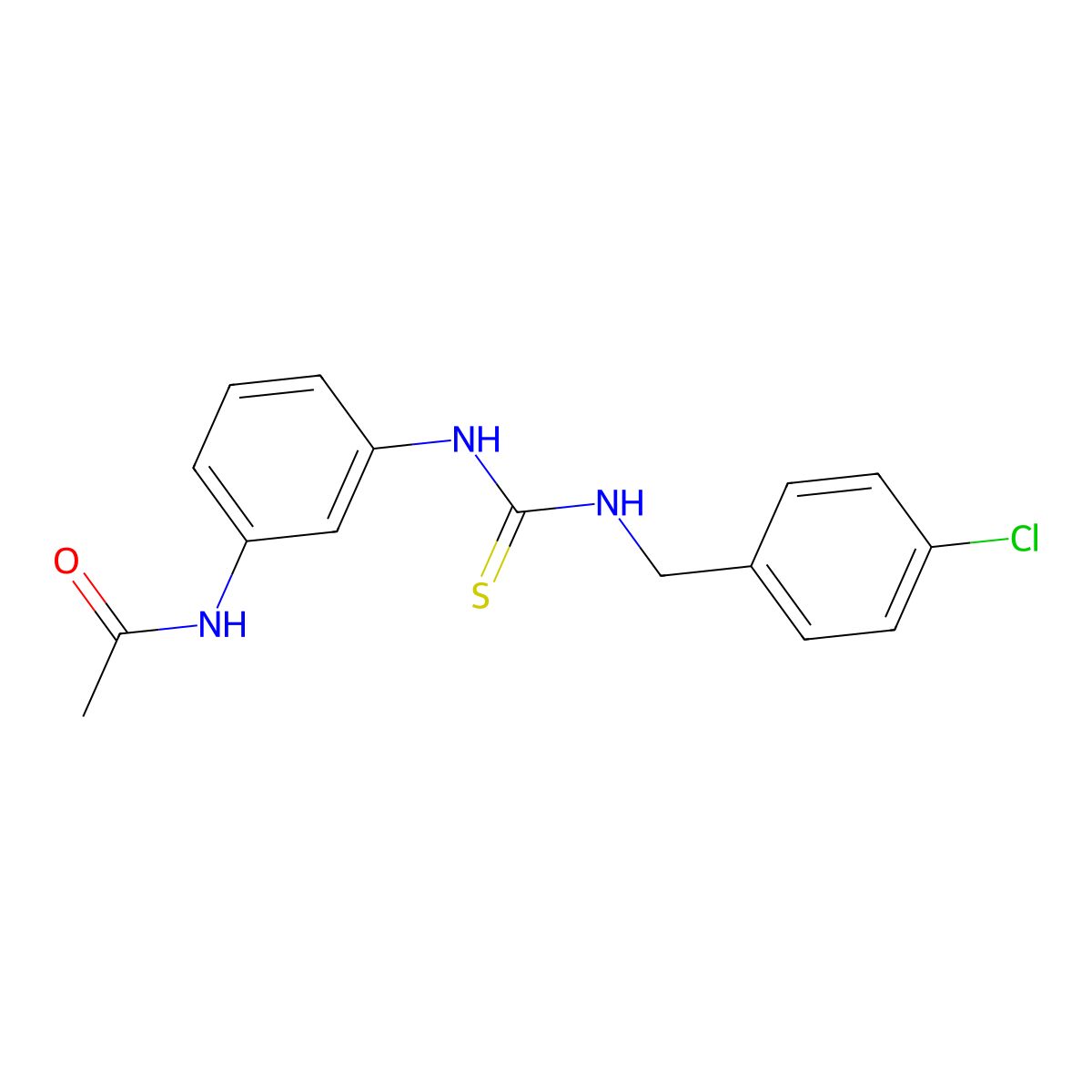 N-[3-[(4-chlorophenyl)methylcarbamothioylamino]phenyl]acetamide molecular structure, CAS 701282-34-0