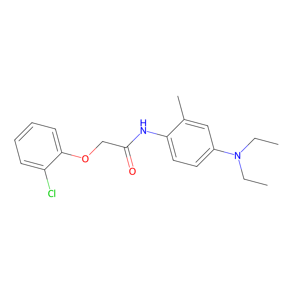 2-(2-chlorophenoxy)-N-[4-(diethylamino)-2-methylphenyl]acetamide molecular structure, CAS 701282-83-9