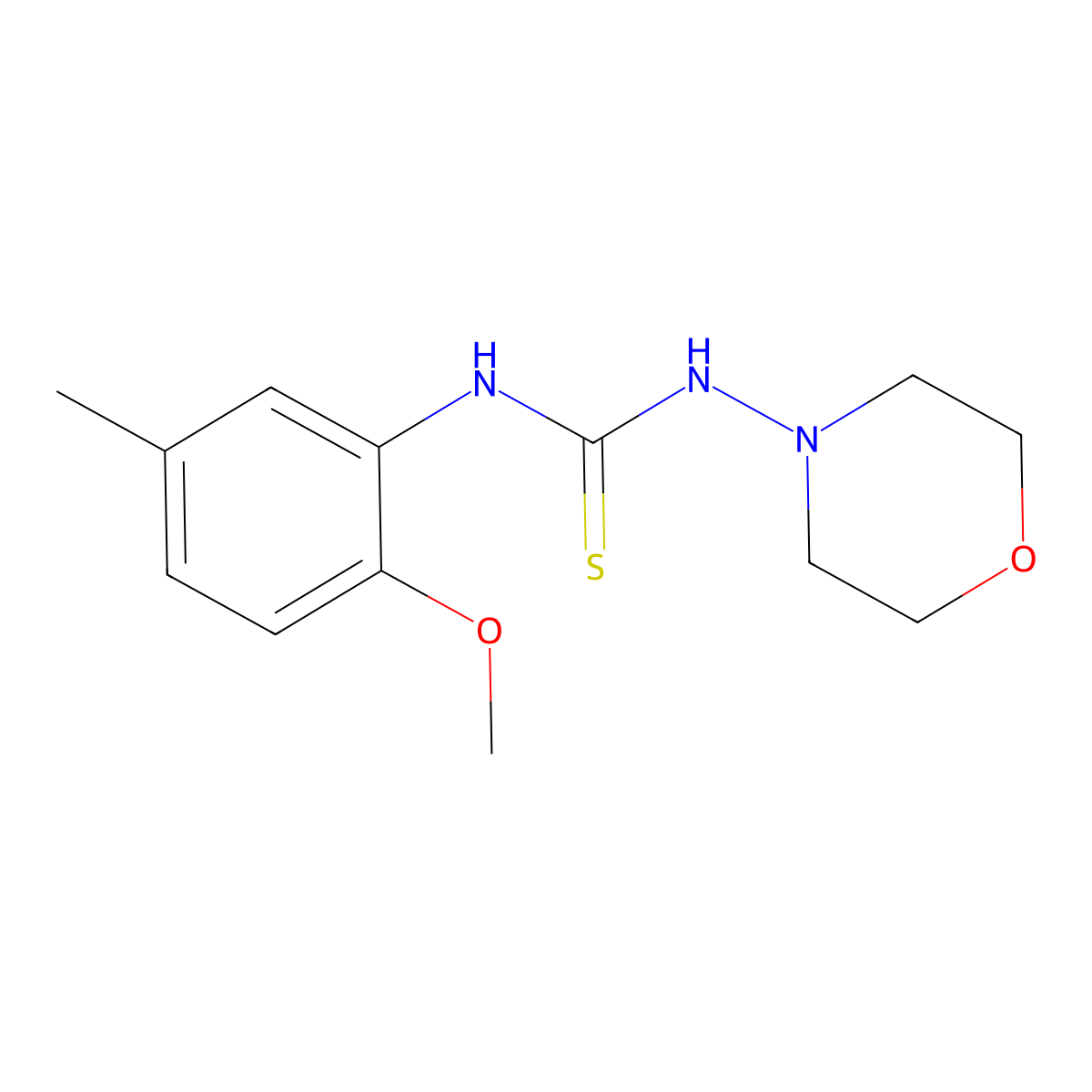 1-(2-Methoxy-5-methylphenyl)-3-morpholin-4-ylthiourea molecular structure, CAS 701283-44-5