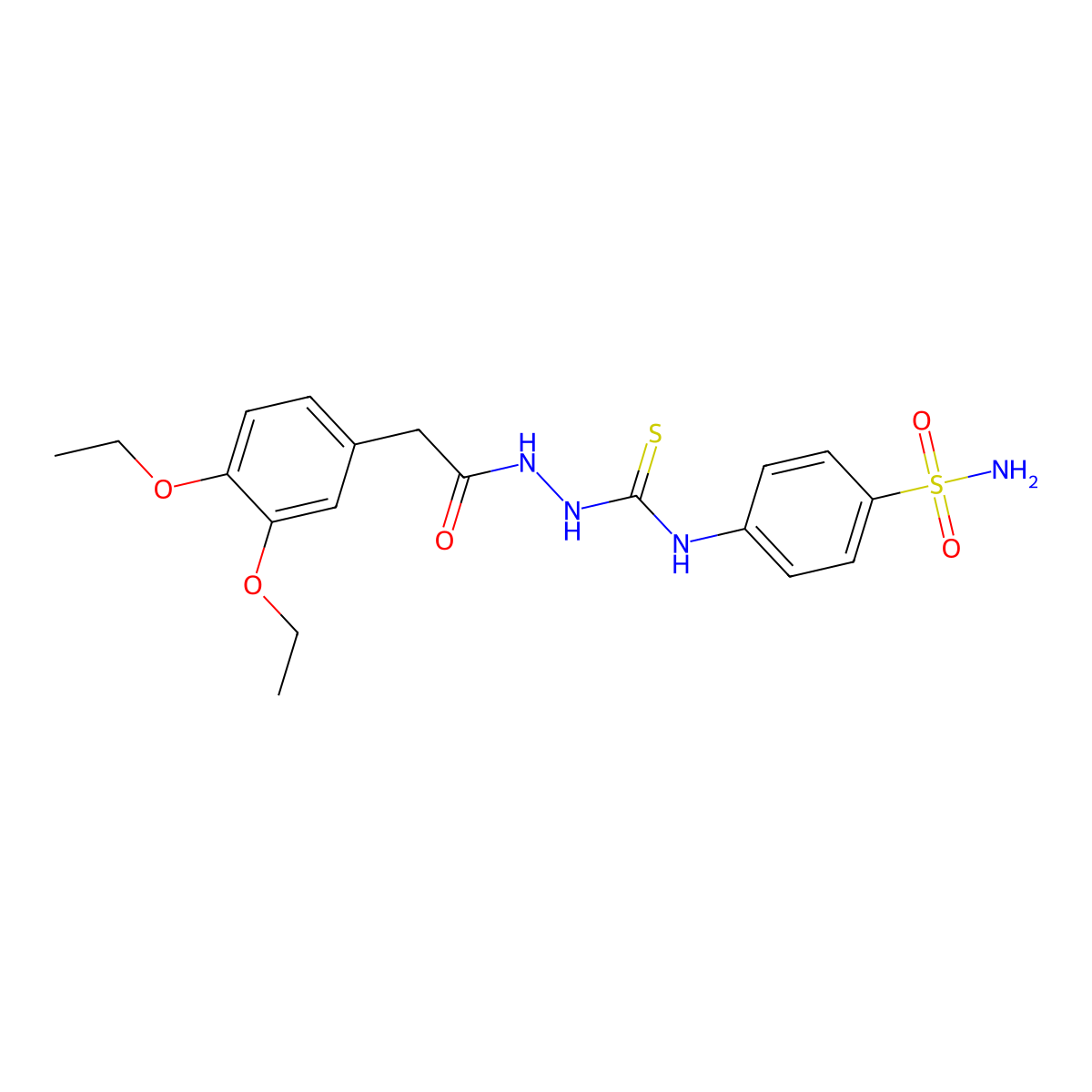 1-[[2-(3,4-Diethoxyphenyl)acetyl]amino]-3-(4-sulfamoylphenyl)thiourea molecular structure, CAS 701286-02-4