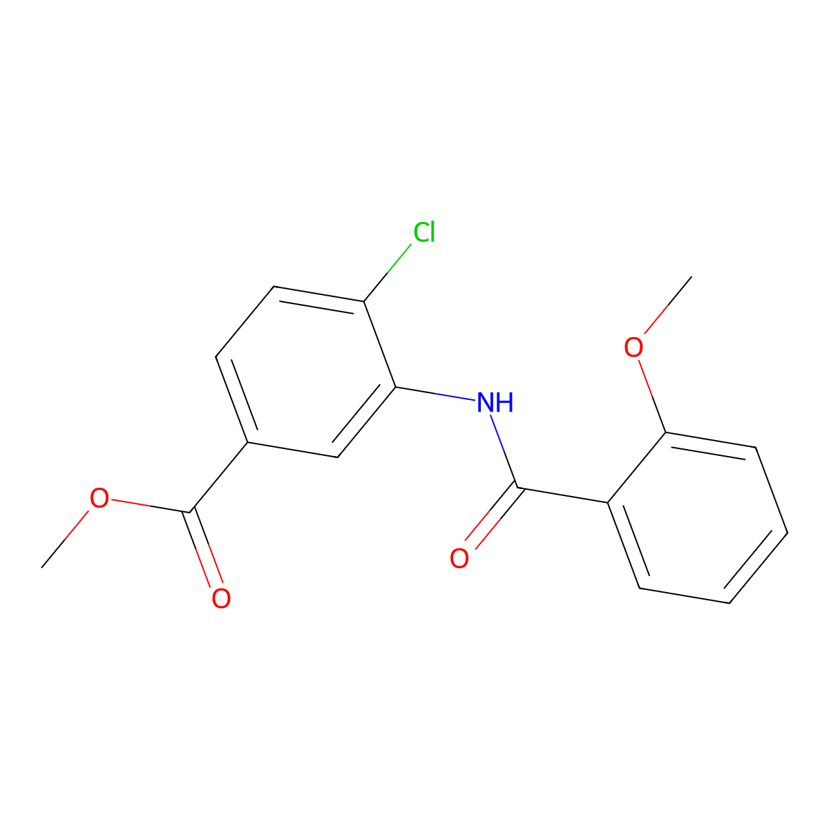 Methyl 4-chloro-3-[(2-methoxybenzoyl)amino]benzoate molecular structure, CAS 701286-34-2