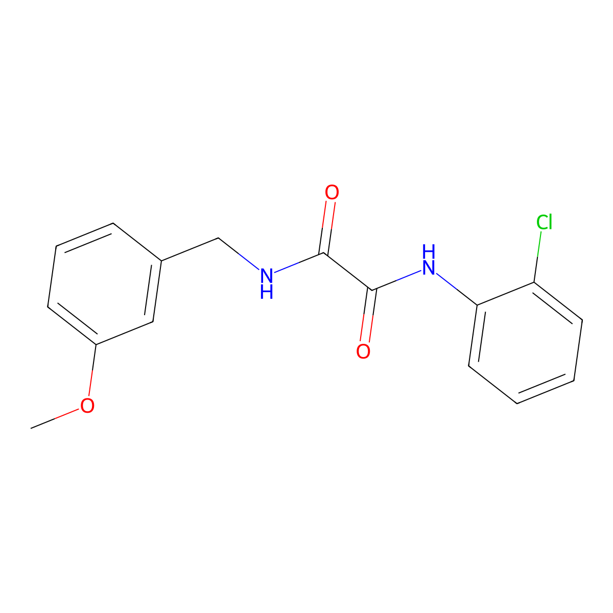 N-(2-chlorophenyl)-N'-(3-methoxybenzyl)ethanediamide molecular structure, CAS 701286-71-7