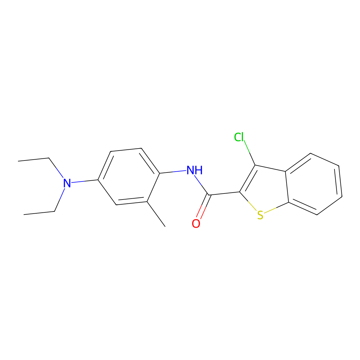 3-chloro-N-[4-(diethylamino)-2-methylphenyl]-1-benzothiophene-2-carboxamide molecular structure, CAS 701287-41-4