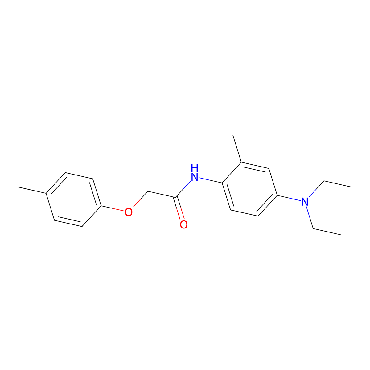 N-[4-(diethylamino)-2-methylphenyl]-2-(4-methylphenoxy)acetamide molecular structure, CAS 701287-91-4